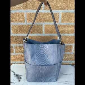 Byron New York Genuine Python LeatherBucketHandbag